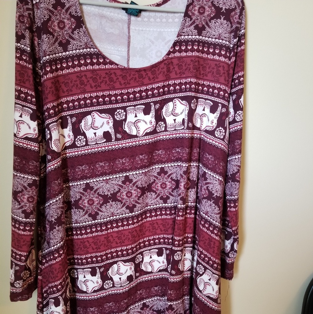 Boho long sleeved dress